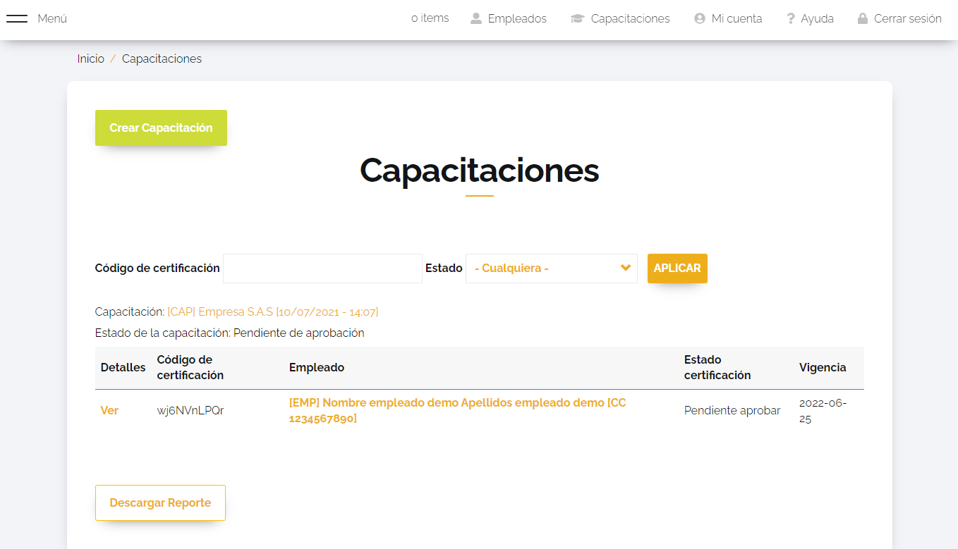 capacitacion en detalle