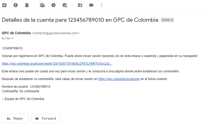 Correo de verificacion